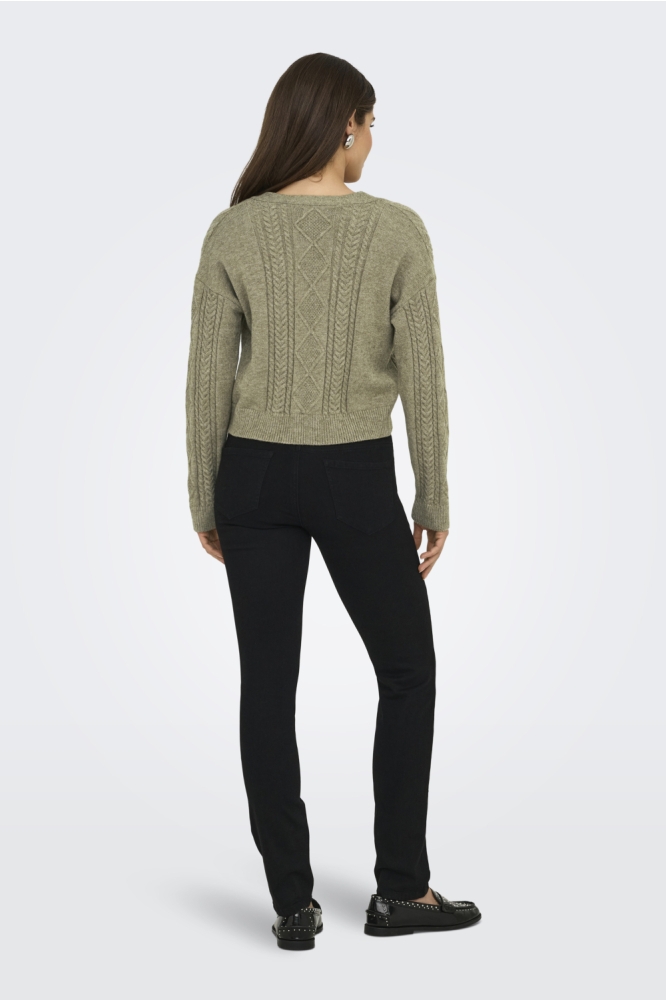 ONLFIA LIFE LS STRING CARDIGAN KNT 15322412 CUB/ W. MELANGE